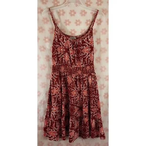 open lace back dress Lucky Brand Womens Printed Button Front Midi Dress  ShopCGX